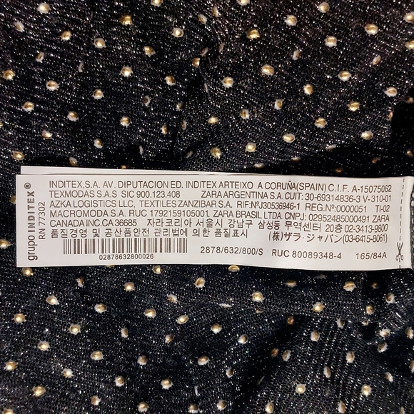 Zara black studded mesh top, S, NWT - Picture 5 of 9